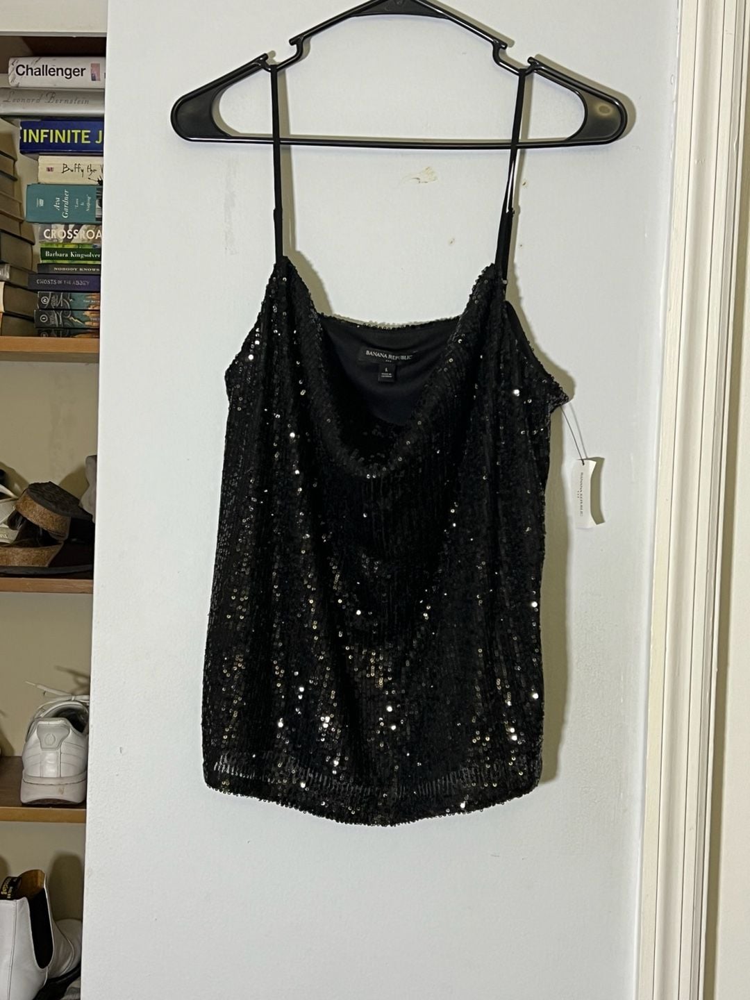 Banana Republic Sequin Cowl-Neck Cami Tank Top